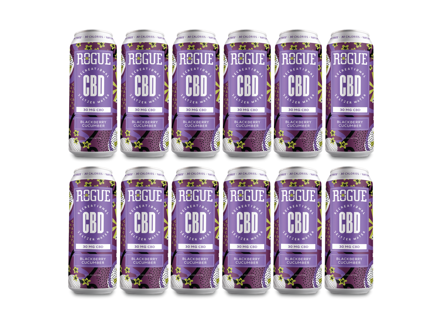 Blackberry Cucumber CBD Seltzer - 12 pack