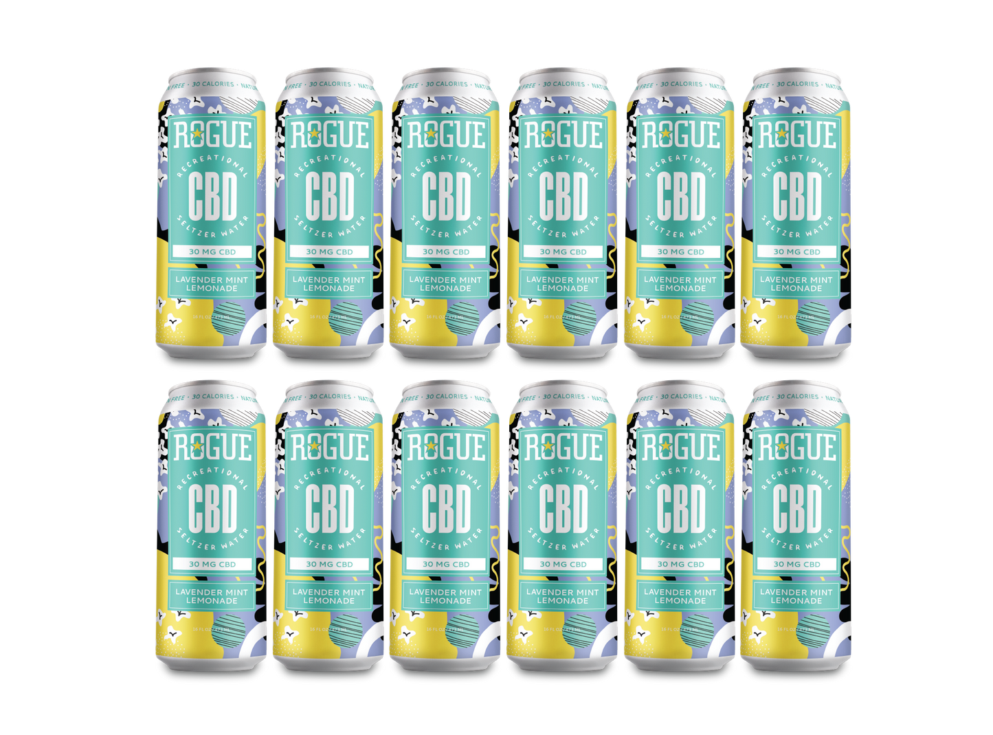 Lavender Mint Lemonade CBD Seltzer - 12 pack