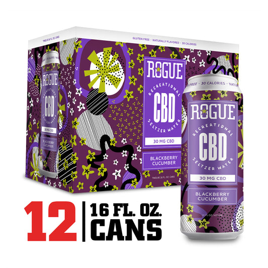 Blackberry Cucumber CBD Seltzer - 12 pack