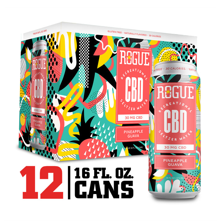 Pineapple Guava CBD Seltzer 12pack Rogue Ales and Spirits